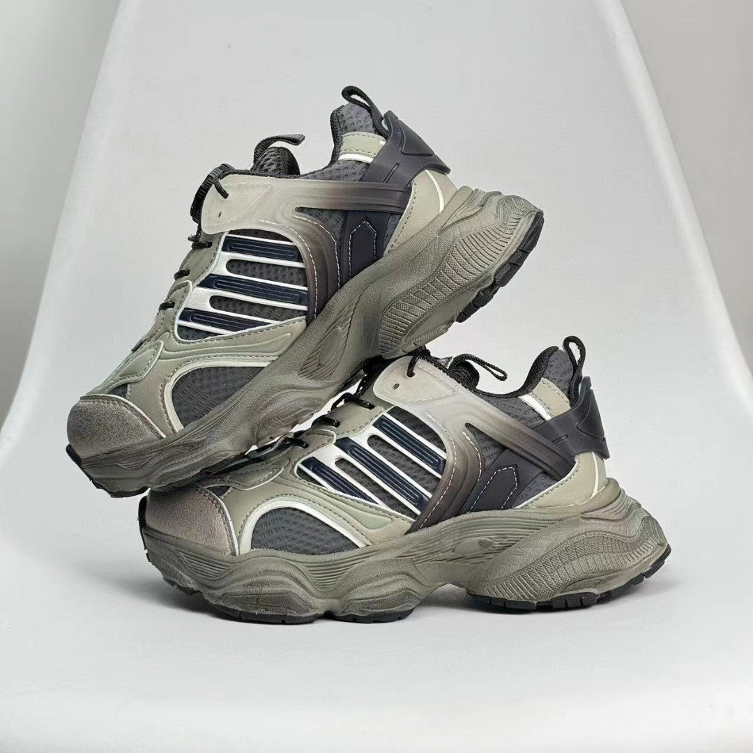 Adidas XLG Runner Deluxe runner dad shoes" olive green, black"