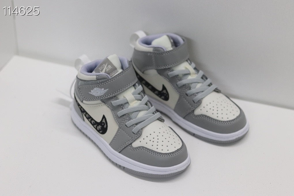 Joe's high-top Velcro children's shoes" white, gray"