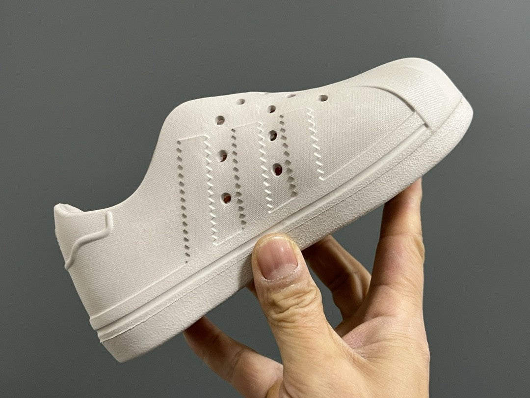 Soft shell hole slip-on sandals for children" light beige"