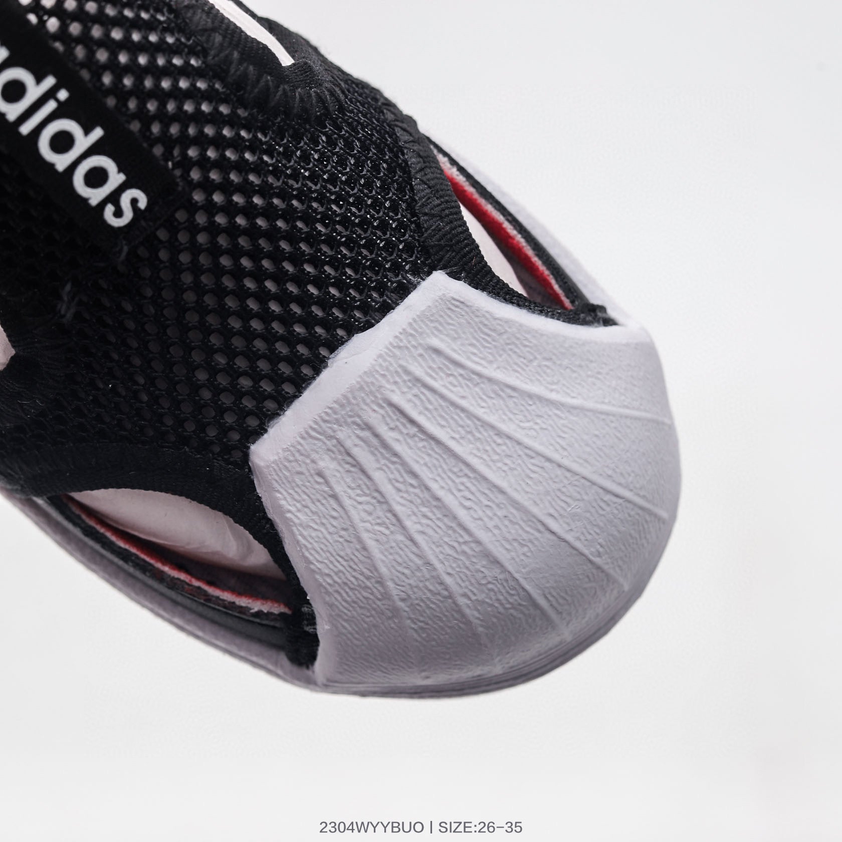 Adidas shell toe joint breathable mesh shoes" black"