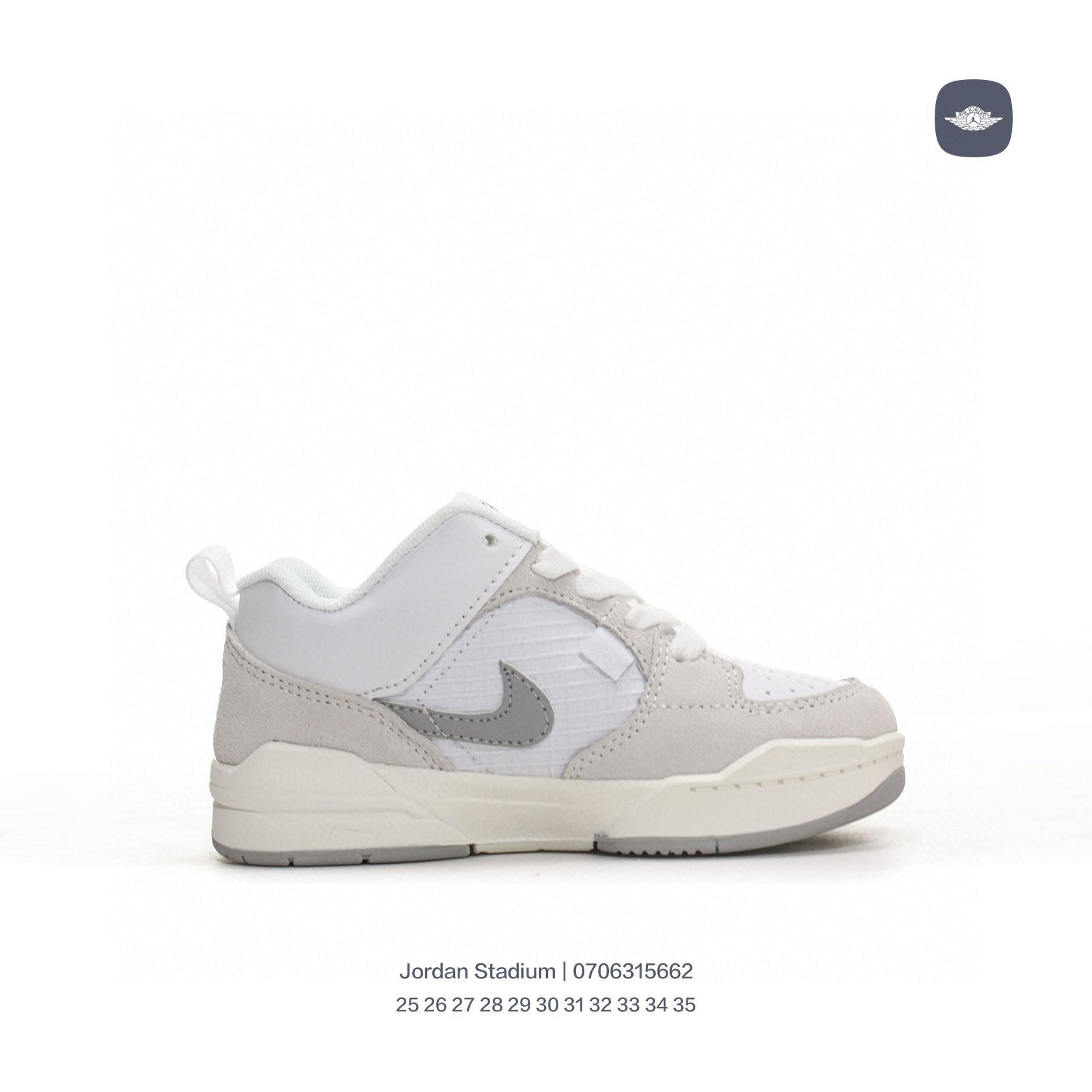 Jordan Stadium sneakers for kid" light gray"