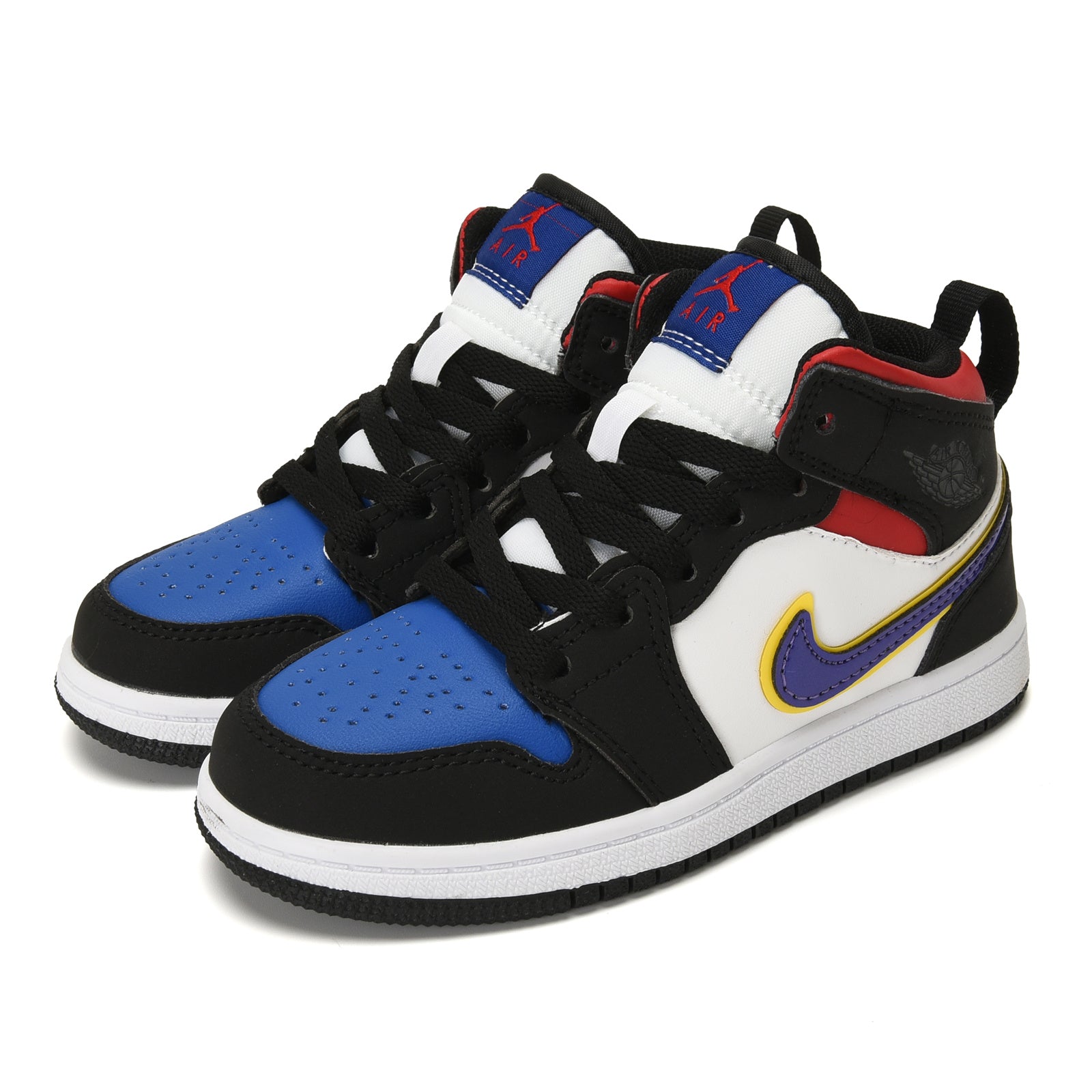 AJ-112" black, white, blue"