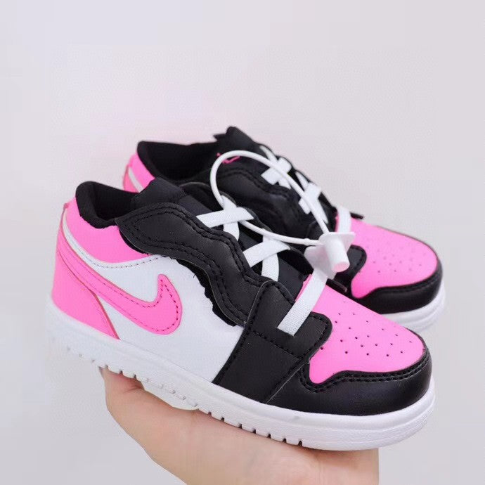 Jordan low top elastic band" white, black, pink"