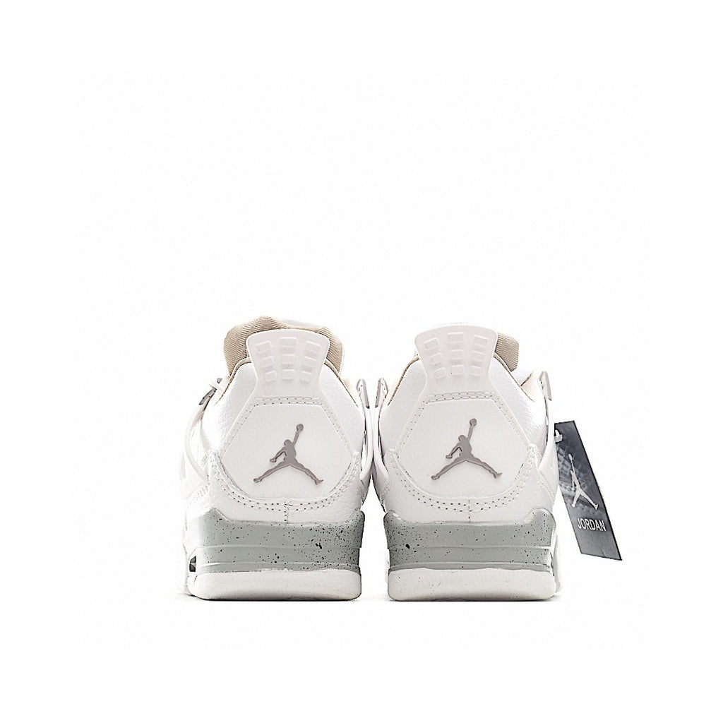 NK AJ 4th generation lace-up basketball air cushion children's shoes" white, gray"