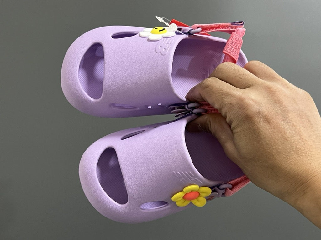 NB hole two-way sandals" several colors- flower"