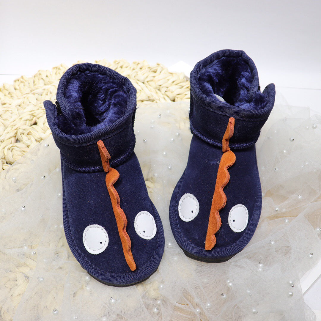 Ugg Velcro Dinosaur Children's Snow Boots" navy"