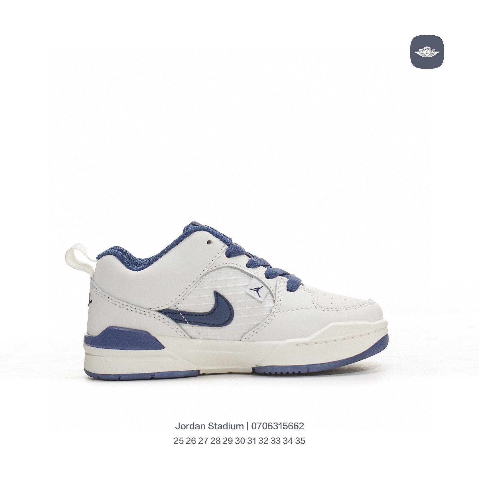 Jordan Stadium sneakers for kid" white, blue"