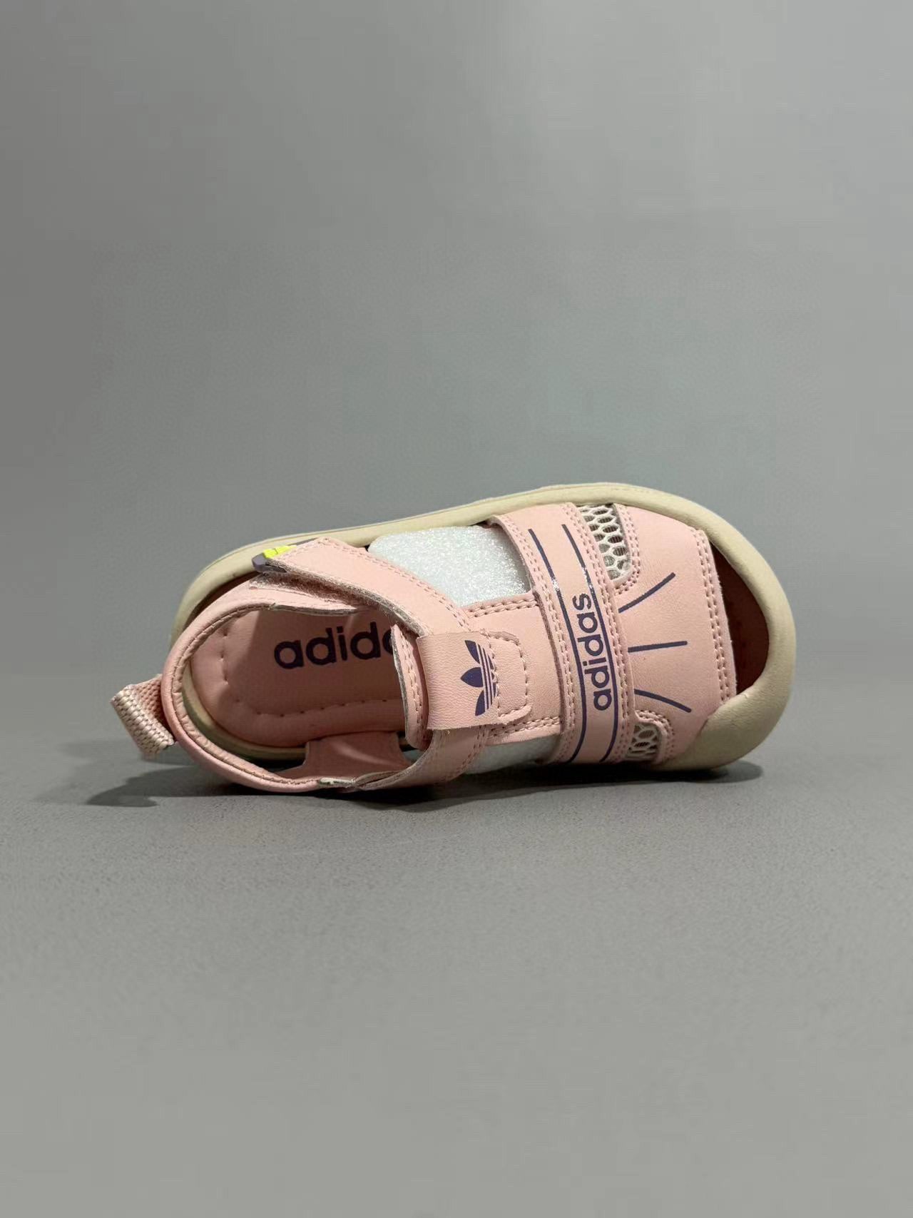 Adidas hollow Velcro sandals" pink"