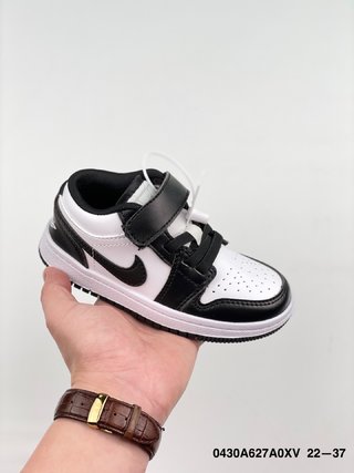 AIR JORDAN 1 low-top Velcro" white, black"