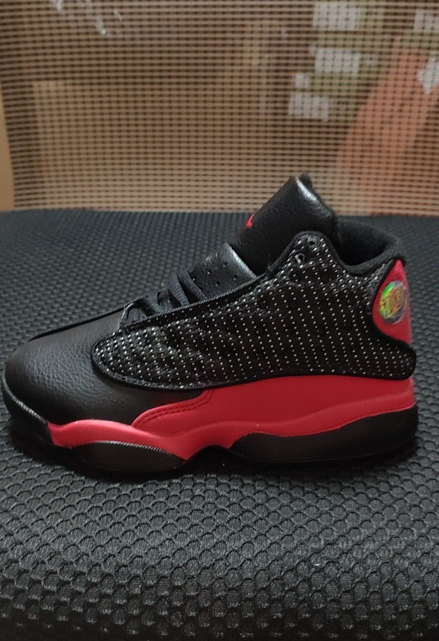 Joe 13 high top children's shoes" black, red'