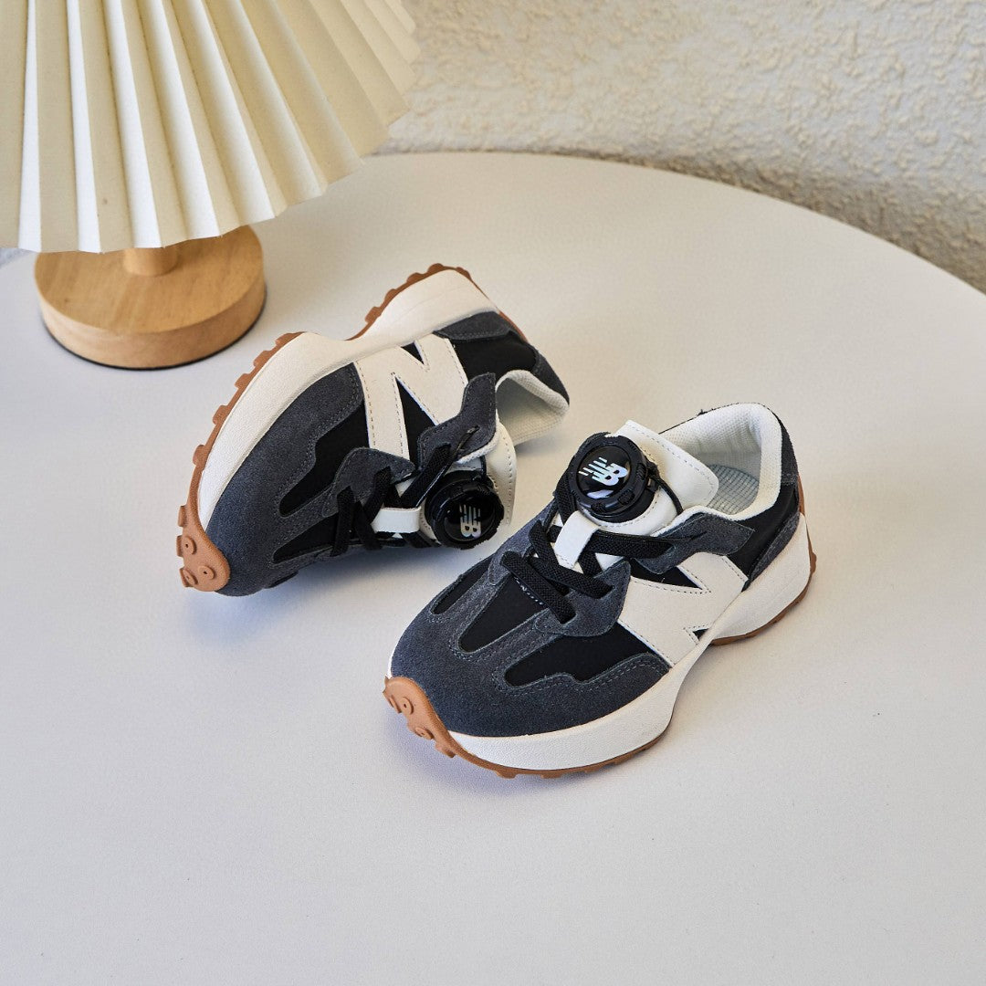 NB327 Rotating Buckle Waffle Gump Children's Shoes" navy"