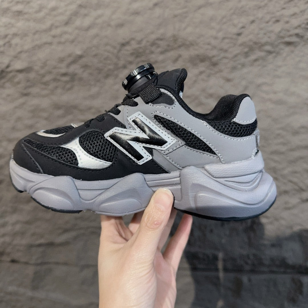 NB9060 rotating button children's shoes" black"