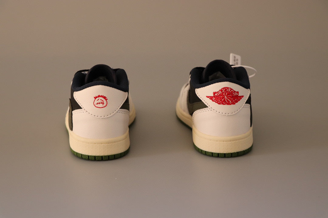 Joe 1 original low-top sneakers" white, black, dark green"