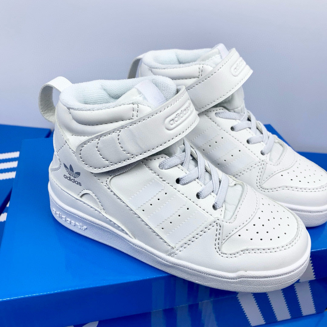 Adidas 84 high-top children's shoes" white"