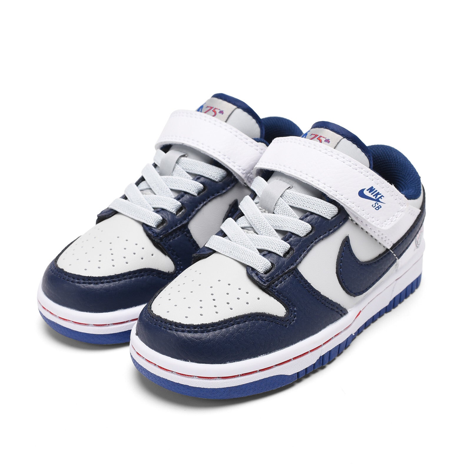 SB Velcro children's shoes" white, Navy"