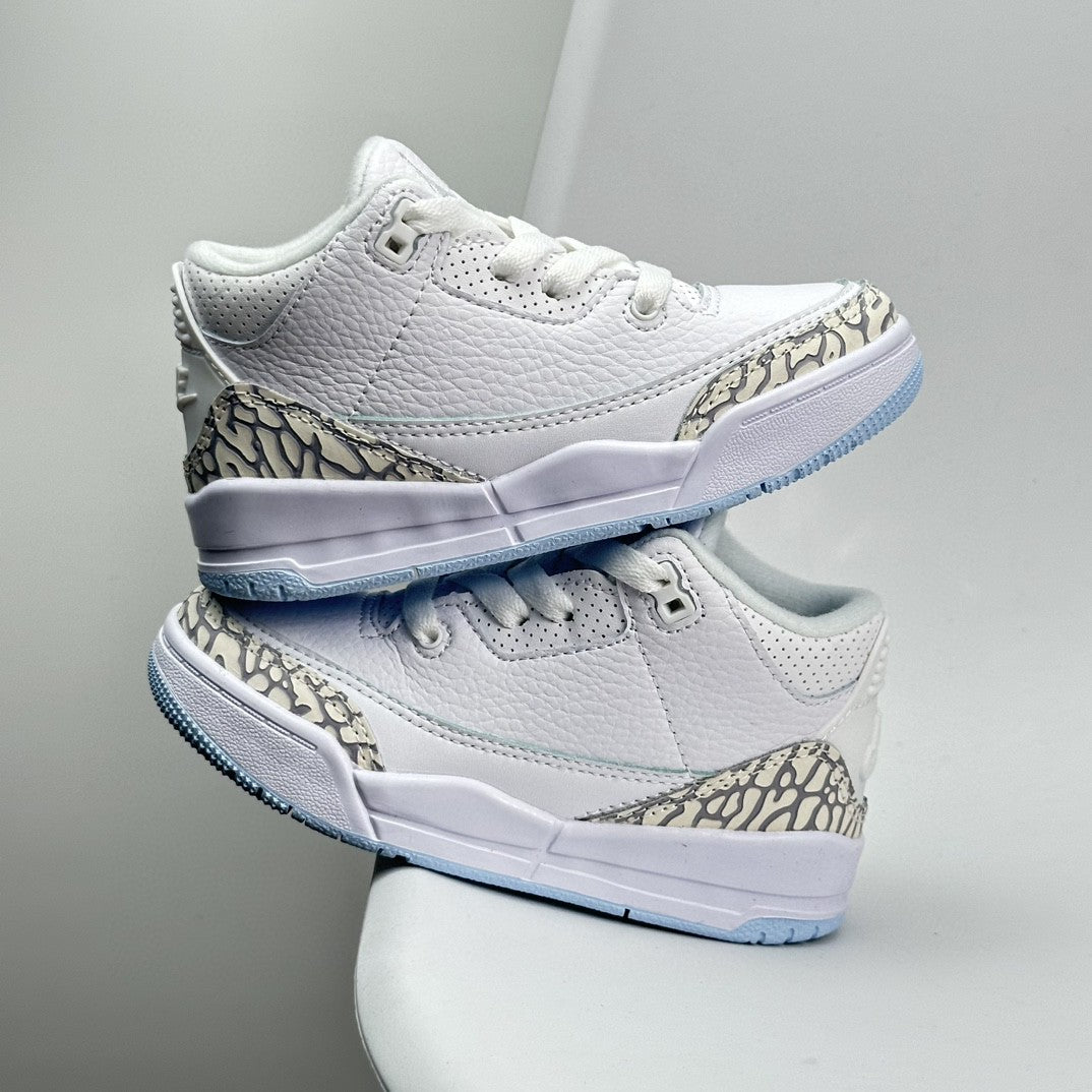 Jordan 3 children's shoes" white"