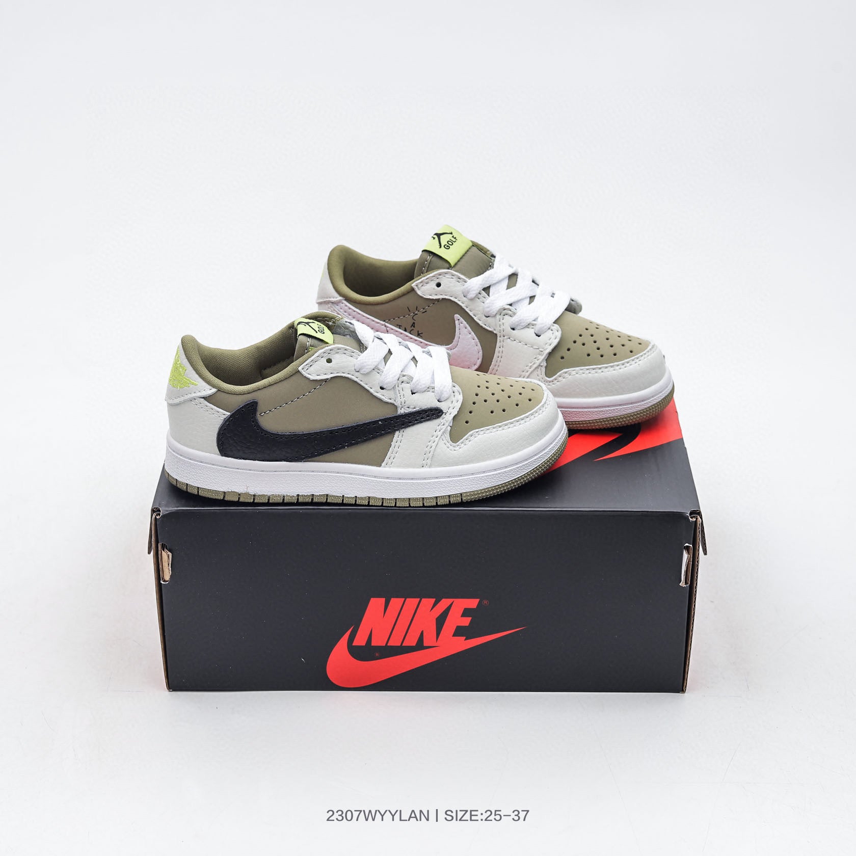 Joe 1 low-top hook series children's shoes" light beige, off white"