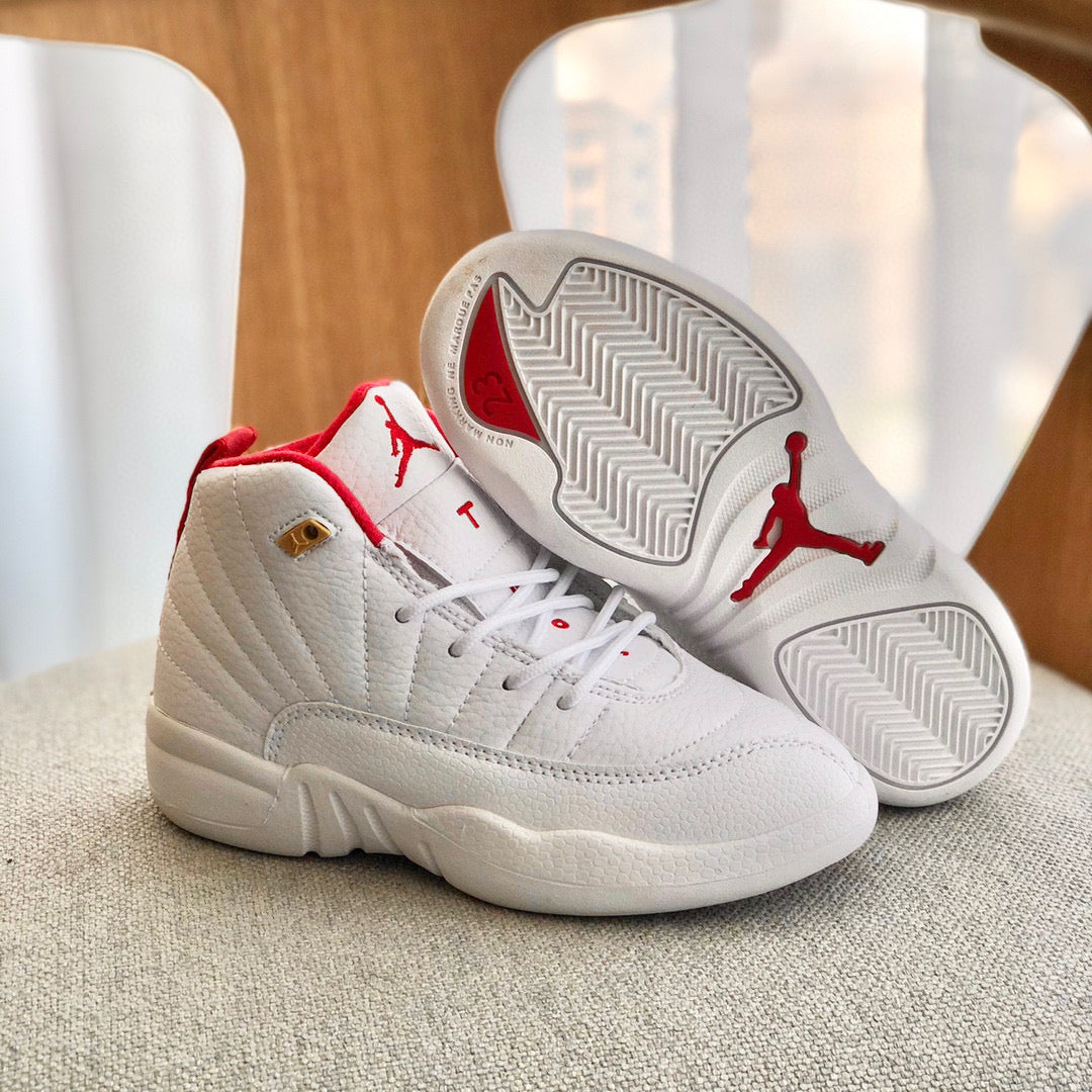 Joe 12 high quality children's shoe" white, red"
