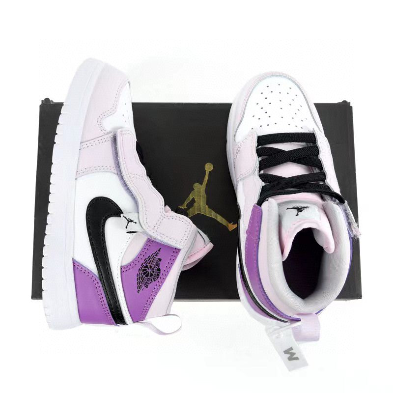 Jordan high top elastic band" white, purple"
