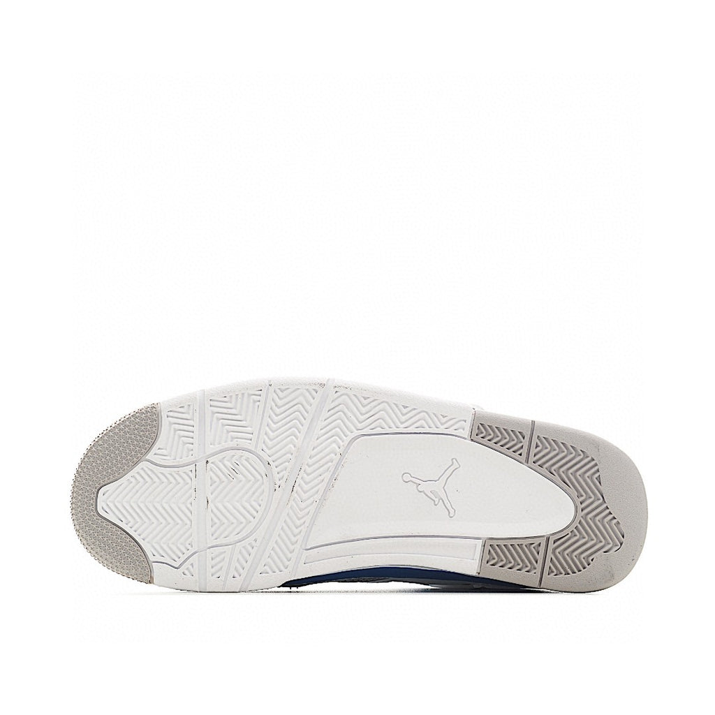 NK AJ 4th generation lace-up basketball air cushion children's shoes" white, gray, blue"