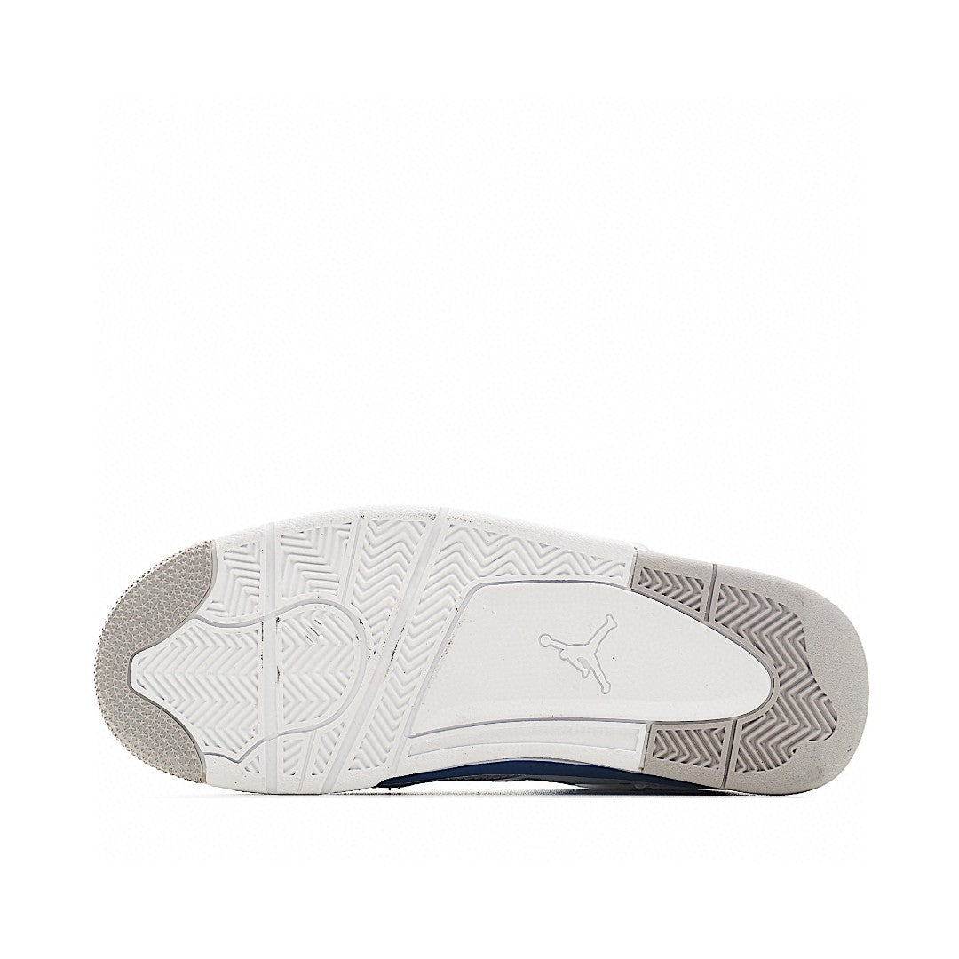 NK AJ 4th generation lace-up basketball air cushion children's shoes" white, gray, blue"
