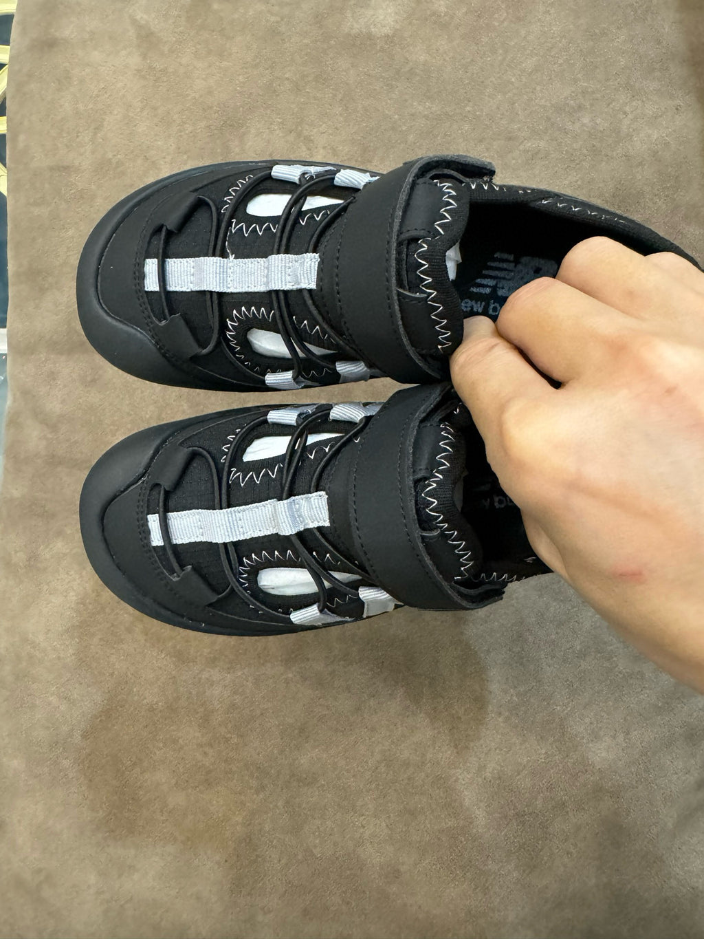 N3205 Velcro River Tracing Children's Sandals" black"