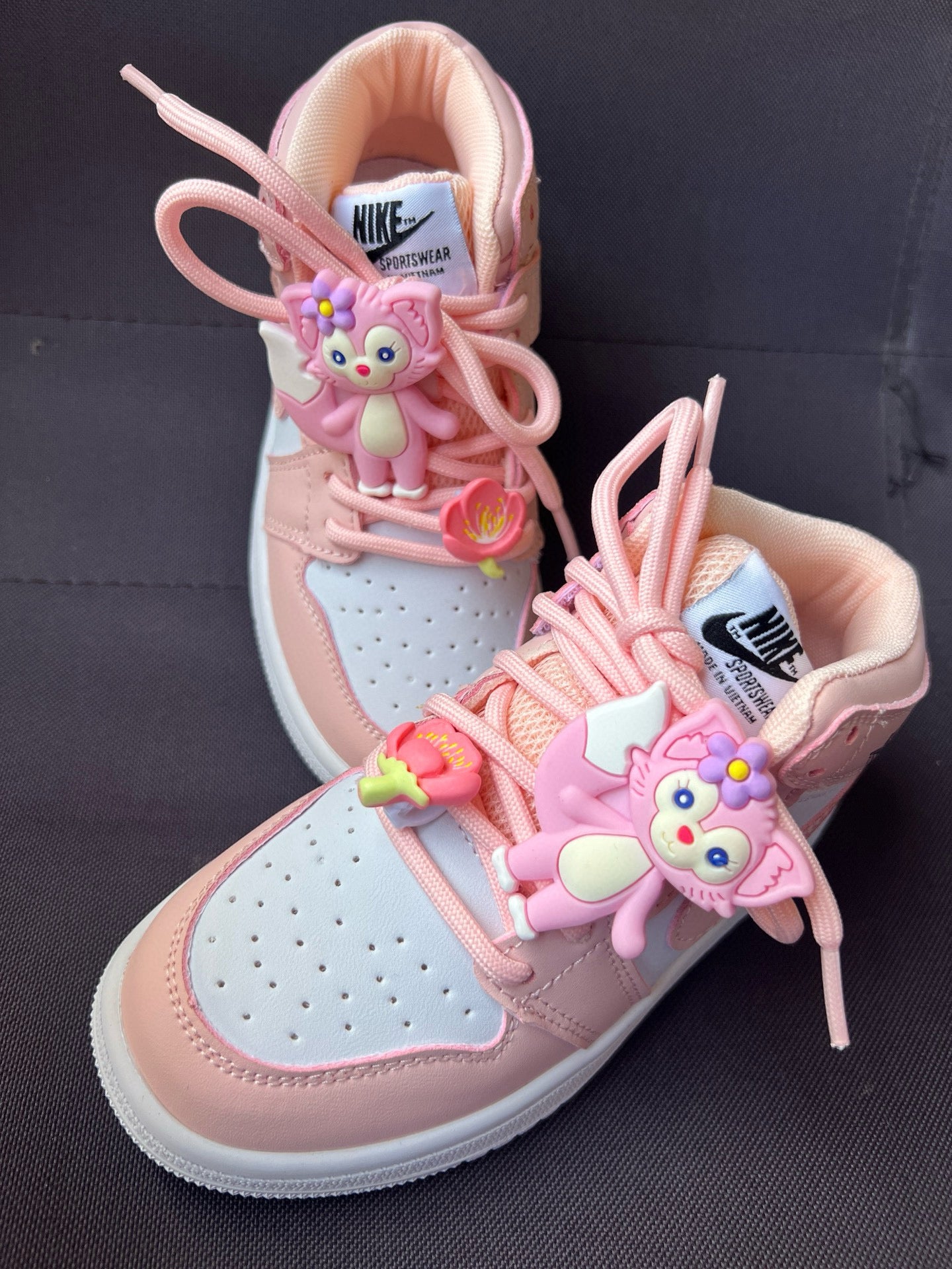 Joe One Cartoon Doll Accessories High Top Sneakers " baby pink"