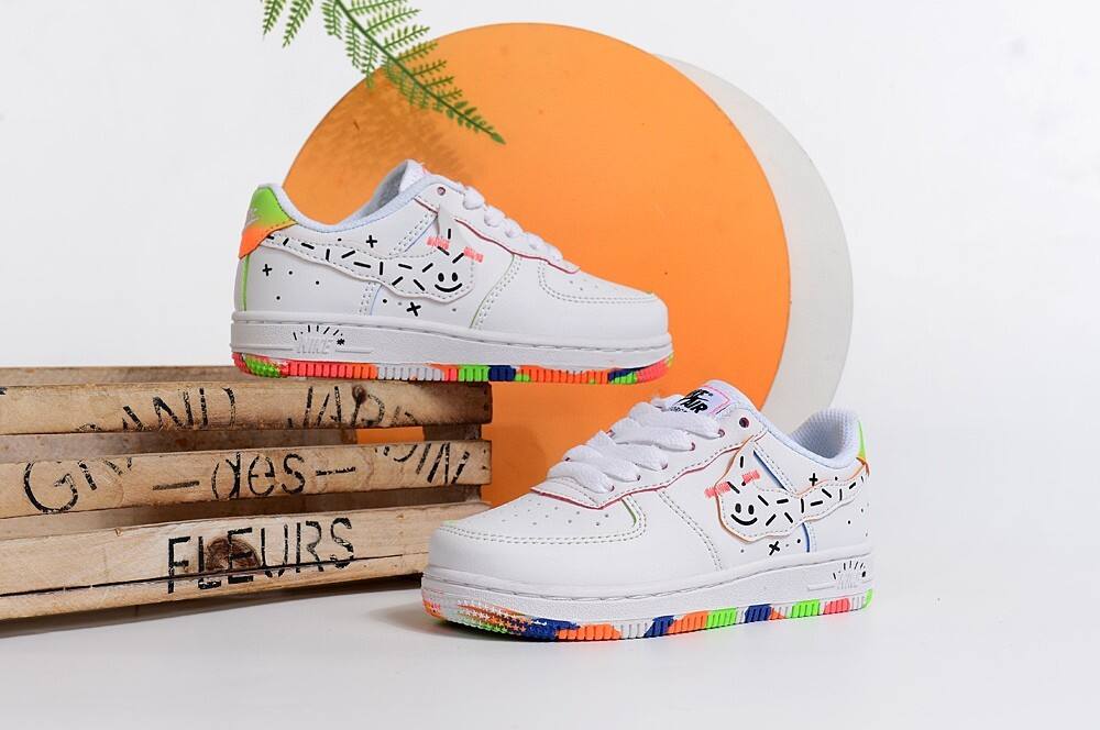 Air Force low-top lace-up sneakers" white"
