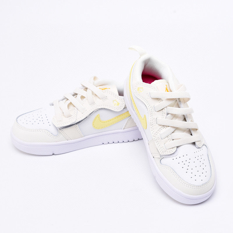 Joe 1 magic buckle children's shoes" white, cream, yellow"