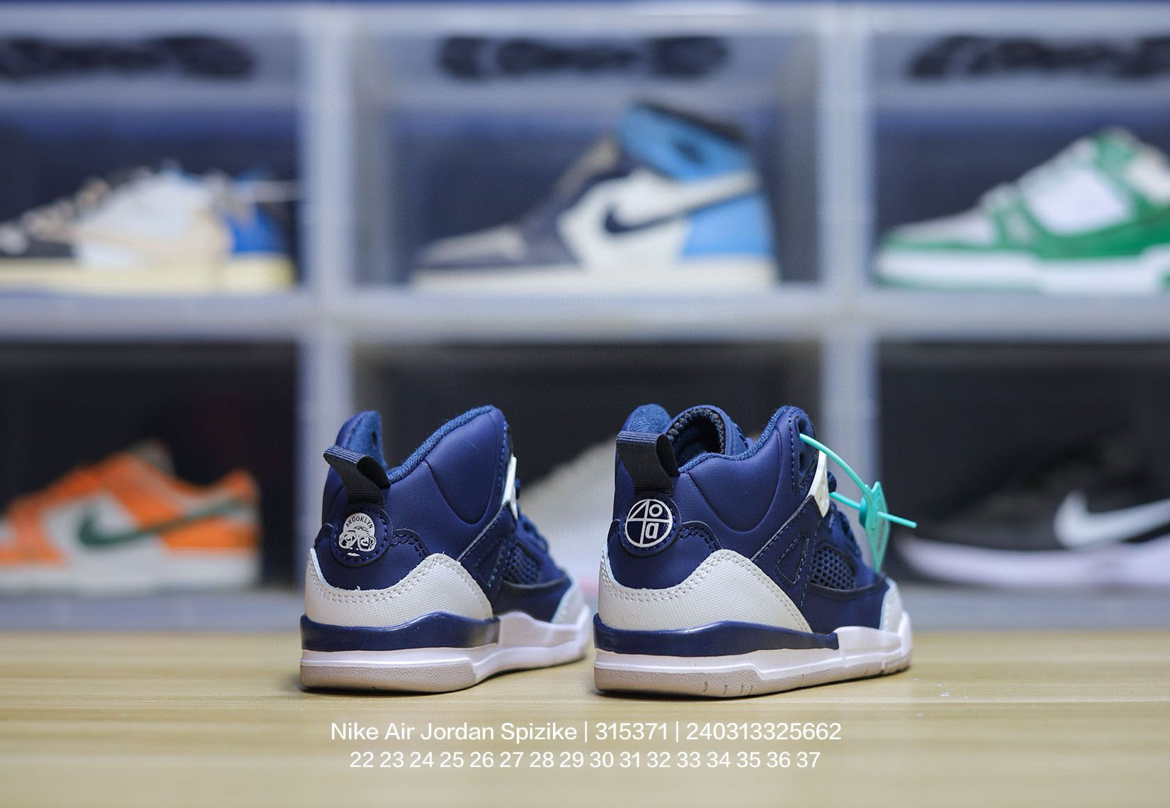 Jordan 3.5 3D Embossed Children's Shoes" Navy blue"