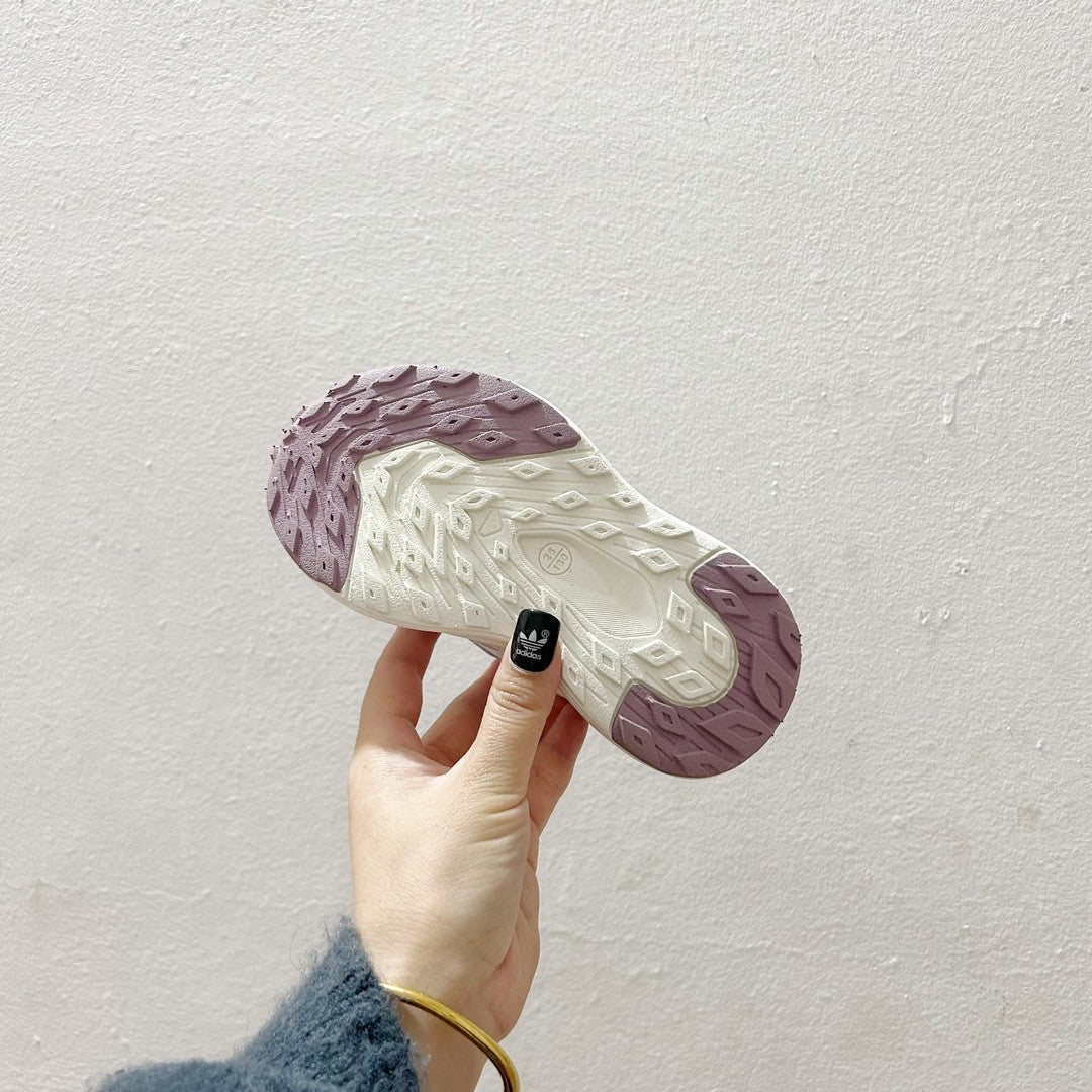 Adidas twist button mesh children's" white, purple"