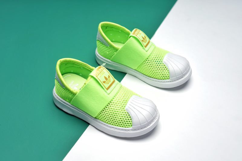 AD one-step soft shell mesh bandage shoes" yellow/ lime green with white"