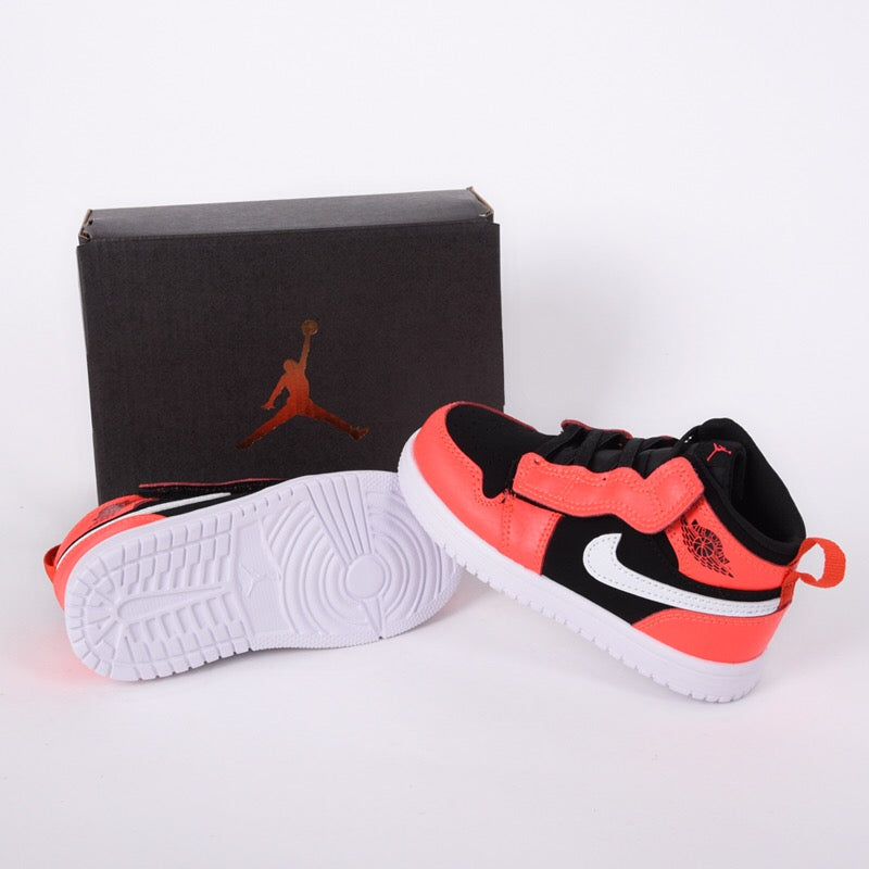 Jordan high top elastic band" black, bright orange"