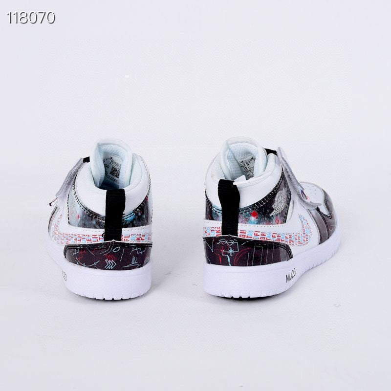 Jordan high top elastic band" white, black"