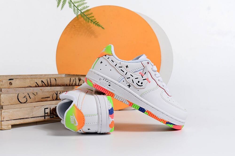 Air Force low-top lace-up sneakers" white"