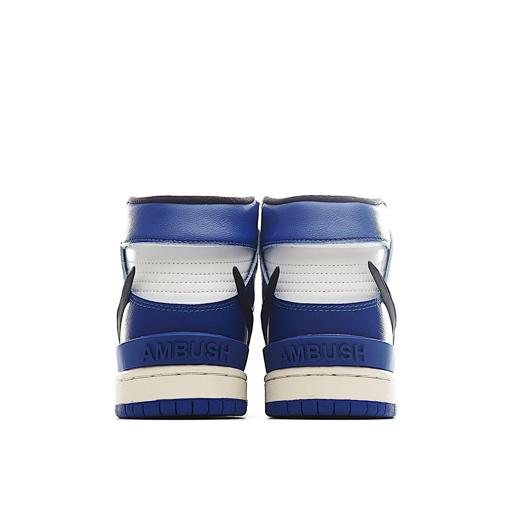 Nike Dunk High Top Swoosh " white, blue"