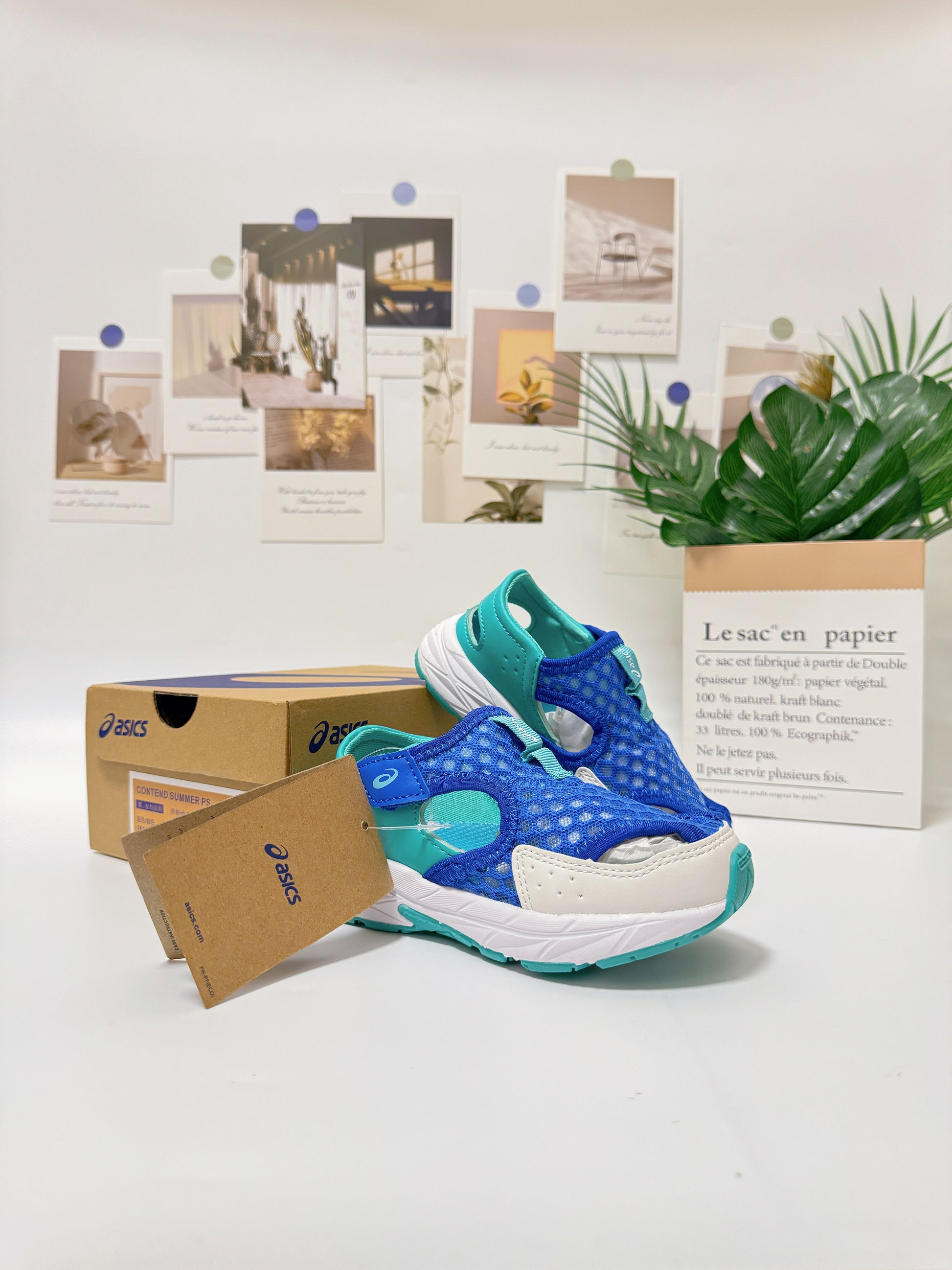 YSS new Velcro sandals "blue and turquoise"