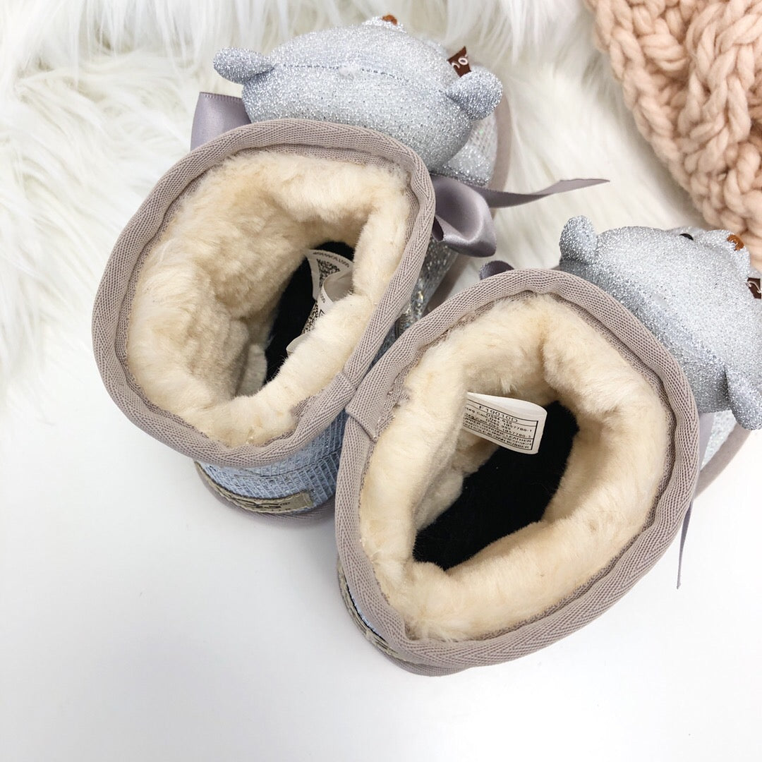 UGG Bear Snow Boots"silver"