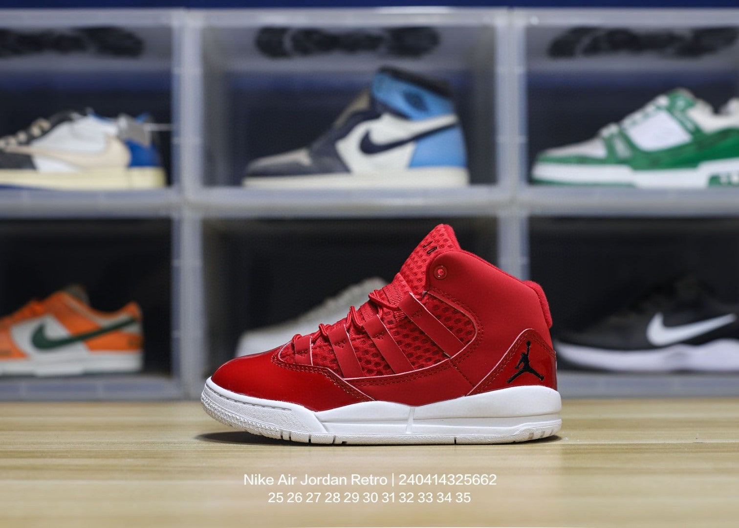 Jordan trendy children's shoes"red"