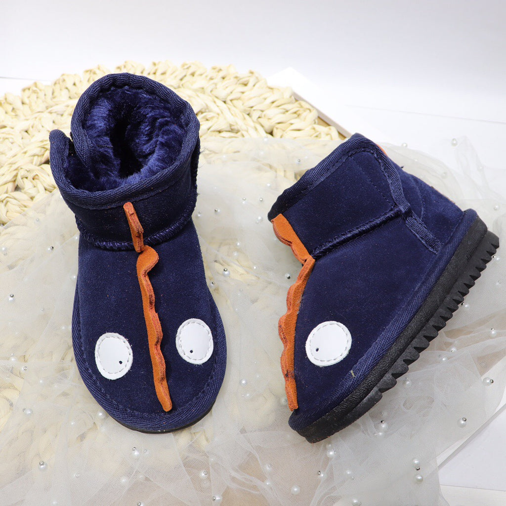 Ugg Velcro Dinosaur Children's Snow Boots" navy"