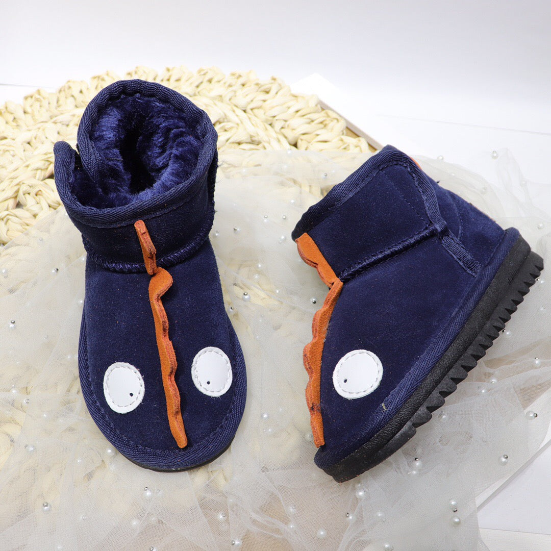 Ugg Velcro Dinosaur Children's Snow Boots" navy"