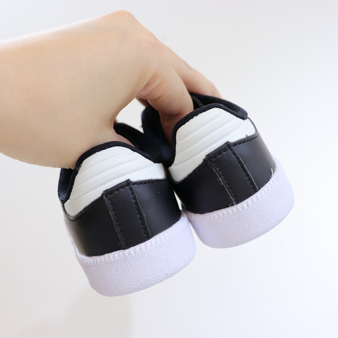 Adidas children's training shoes" black, white"