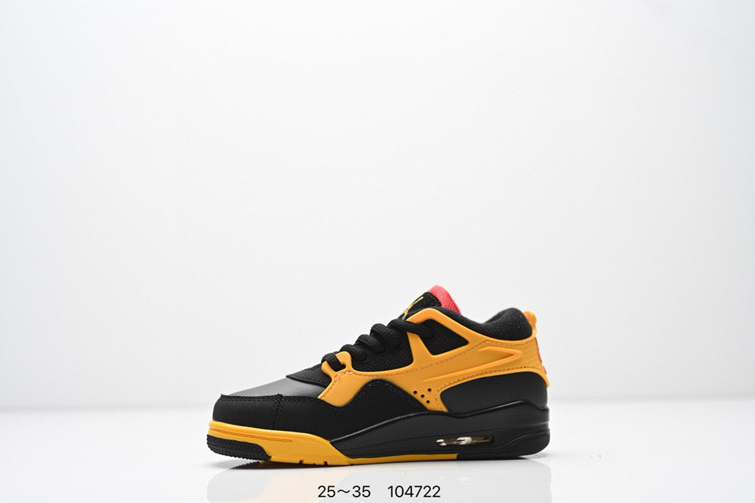 Jordan 4 low-top air cushion basketball shoes" yellow, black"