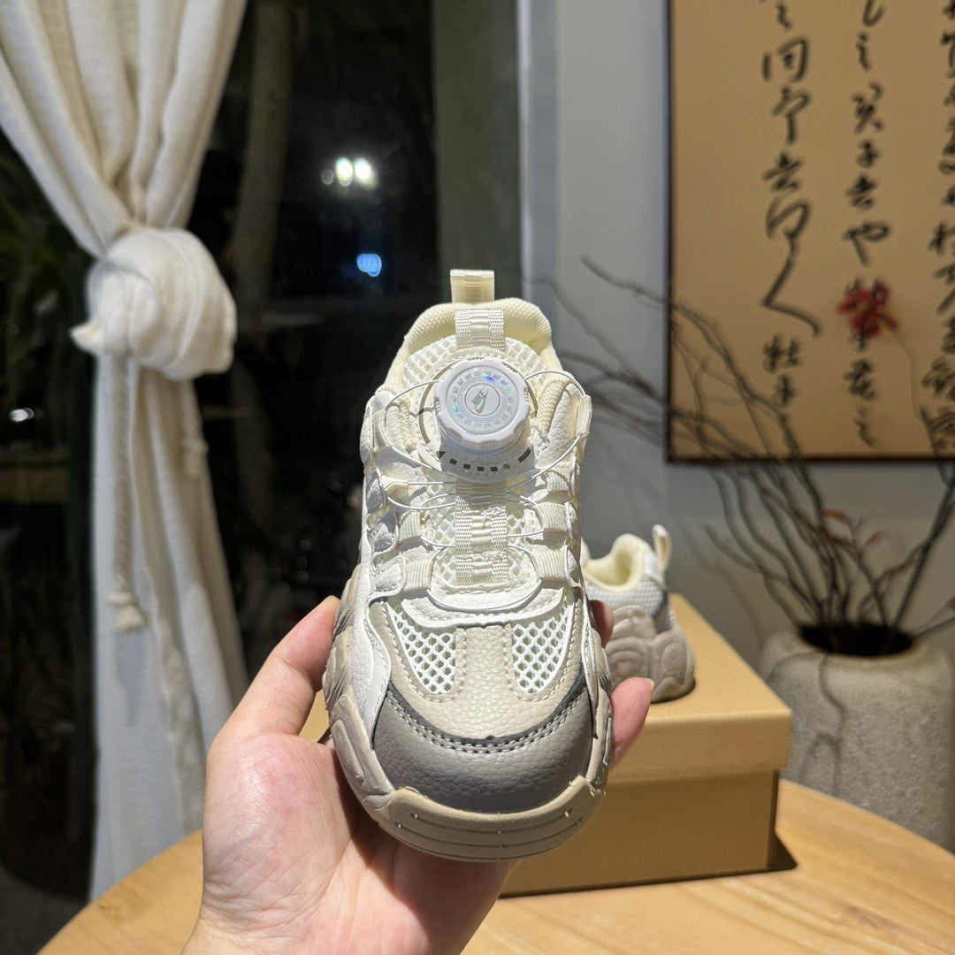 Nike Croissant Hollow Breathable Mesh" white, gray, cream"