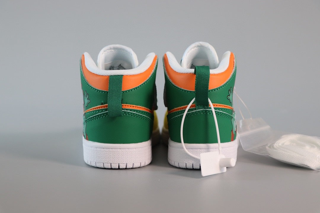Jordan Air Jordan 1 Super Mario" yellow, orange, green"