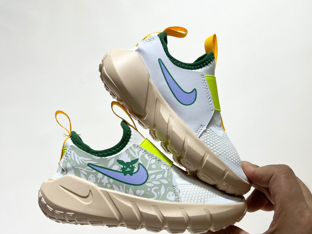 Nike's new barefoot slip" white, green"