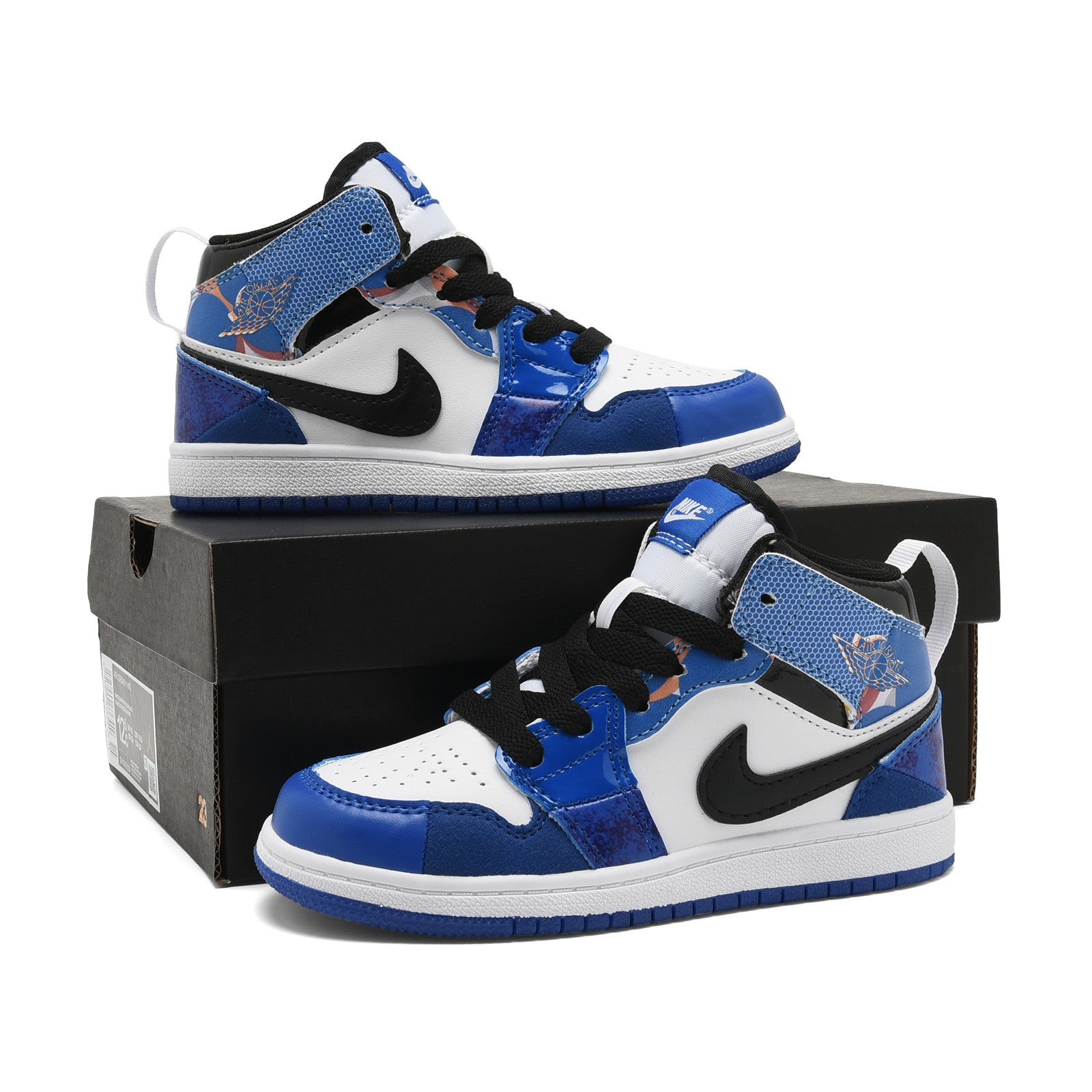 AJ-127" white, blue"