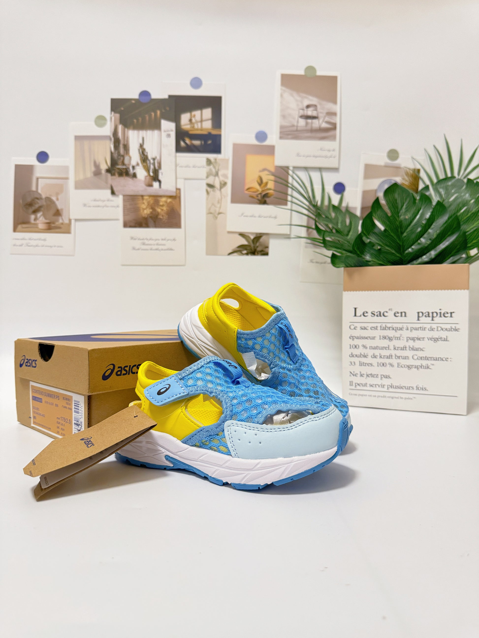 YSS new Velcro sandals "blue, yellow"