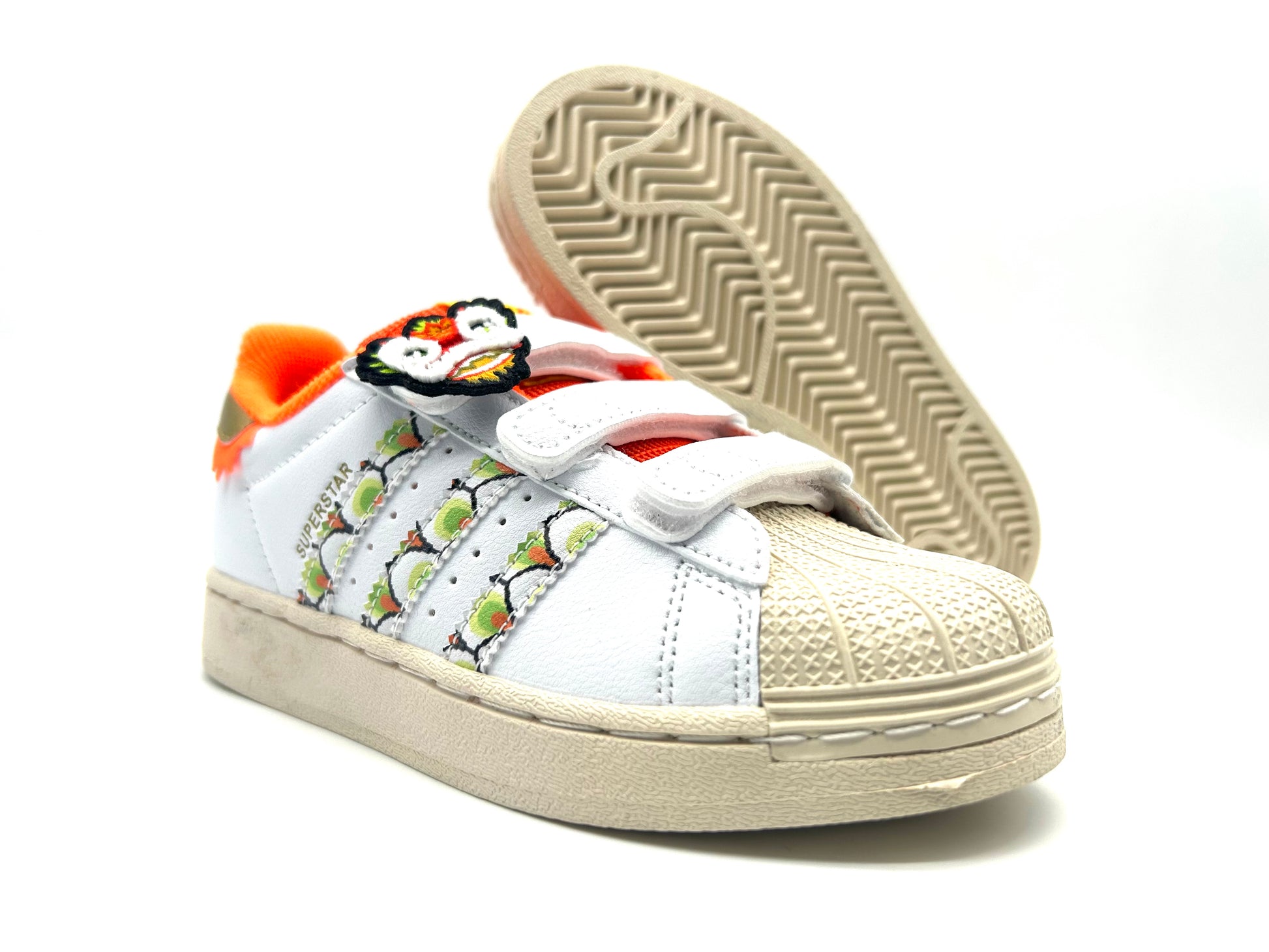 Adidas classic shell toe children's shoes" white, cream"