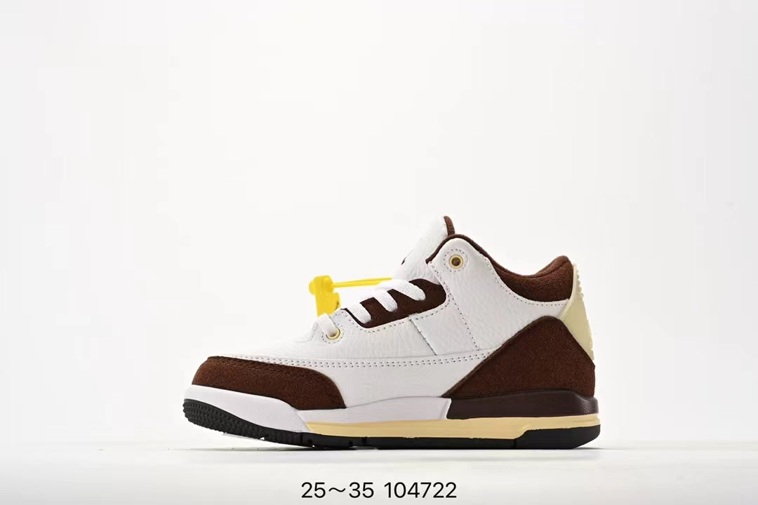 Joe 3" white, dark brown"